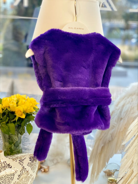 Violet Luxe Елек лилава еко кожа