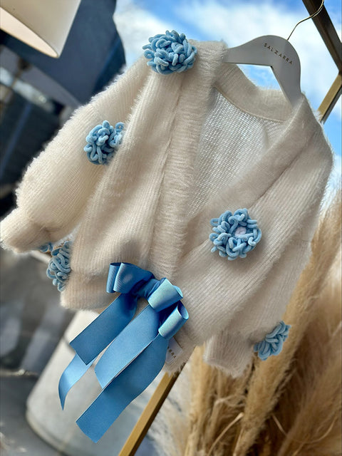 Blue Blossom Детски пуловер