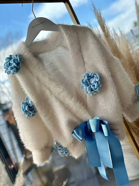 Blue Blossom Детски пуловер