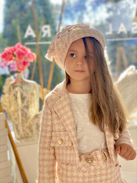 Rosé Elegance Шапка от букле