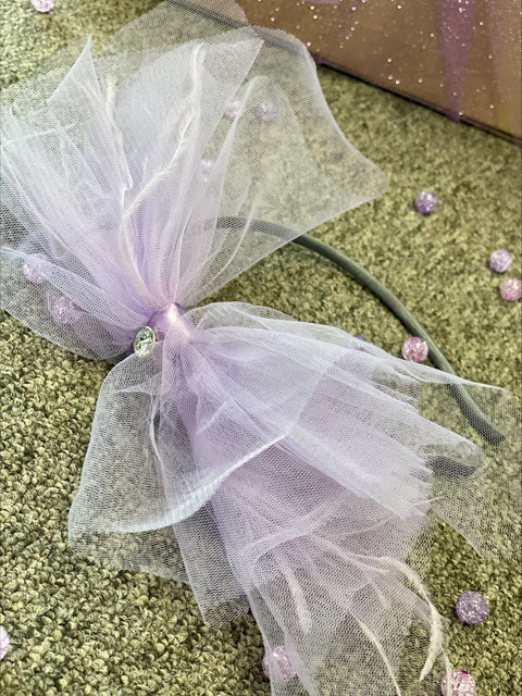 Lilac Dream Чорапи лилав тюл с пера