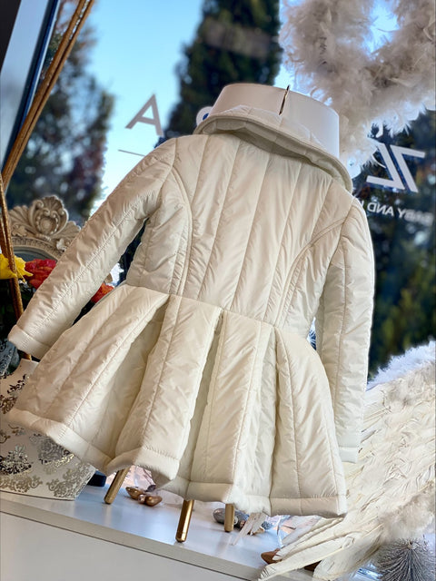White Duvet Charm Детско бяло яке