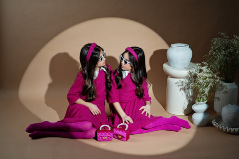 Fuchsia Muse Детска рокля плетиво циклама