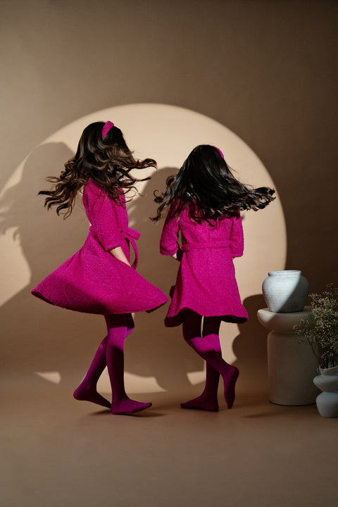 Fuchsia Muse Детска рокля плетиво циклама