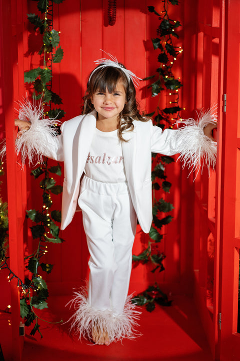 White Feather Elegance Сако с пера