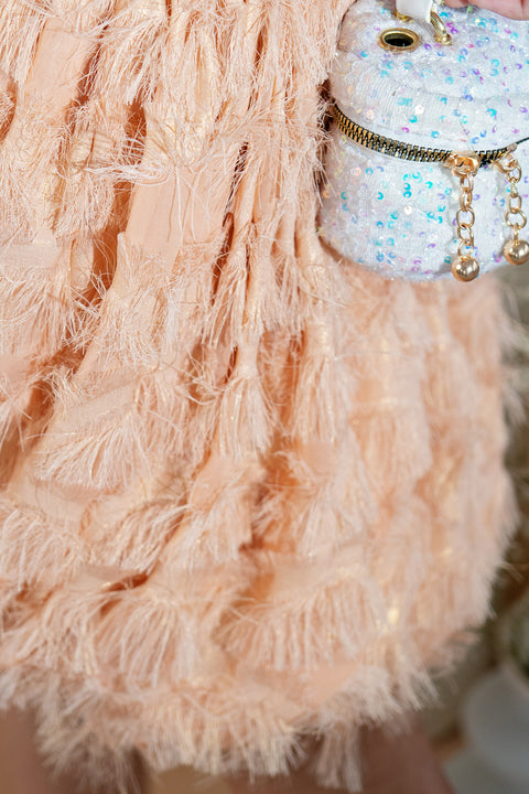 Peach Whisper Balloon Skirt Балон пола в нюанс nude с прасковен оттенък