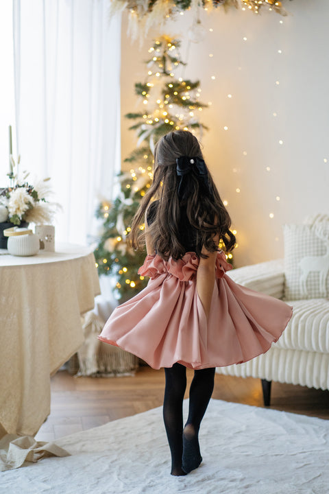 Rosé Noire Рокля черно кадифе и сатен