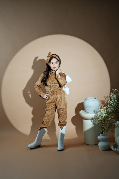 Лента за глава Desert Fringe Кафяв велур