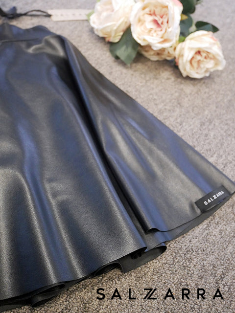 Midnight Rebel Skirt Детска пола от черна кожа