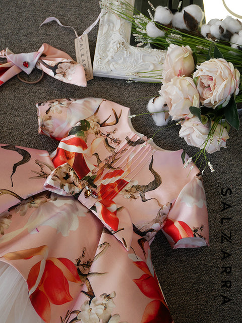 Orchid Étoile Dress Детска рокля от сатен-тафта