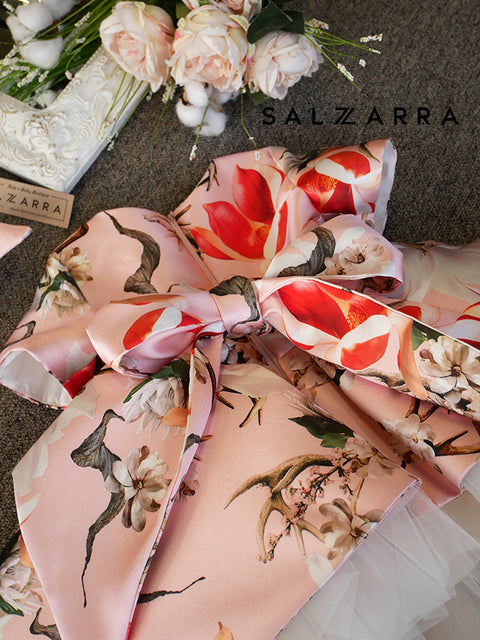 Orchid Étoile Dress Детска рокля от сатен-тафта