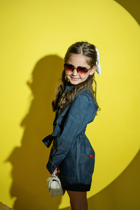 Denim Charm Jumpsuit Детски гащеризон деним