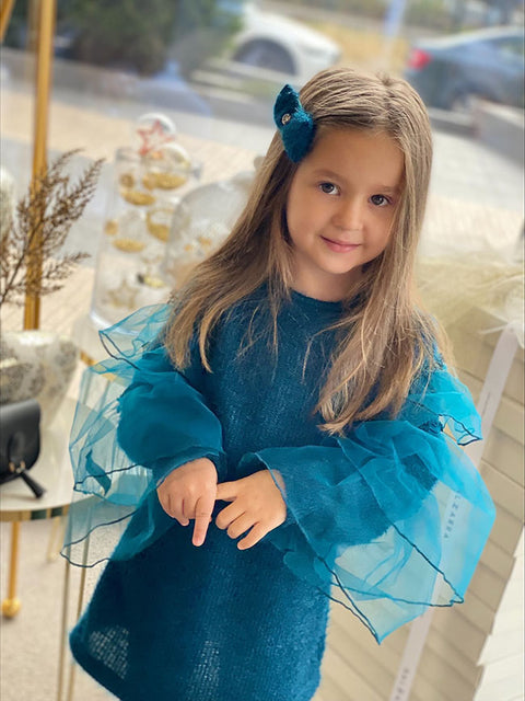 Teal Whisper Рокля-туника в цвят петрол
