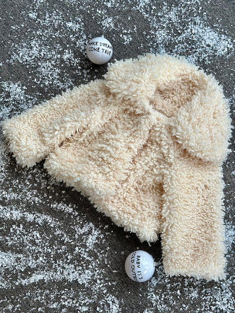 Snowy Fluff Детско палто в цвят ivory