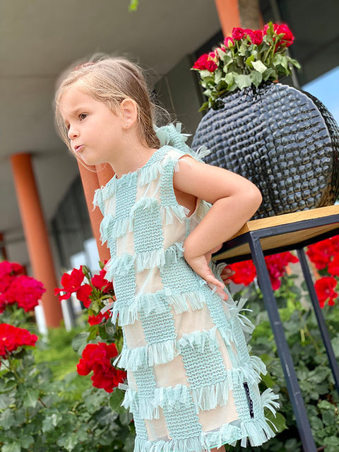 Mentha Grace Детска официална рокля в зелено