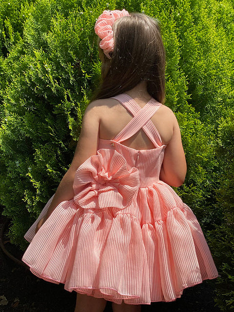 Sonata in Pink Детска рокля в розово с презрамки