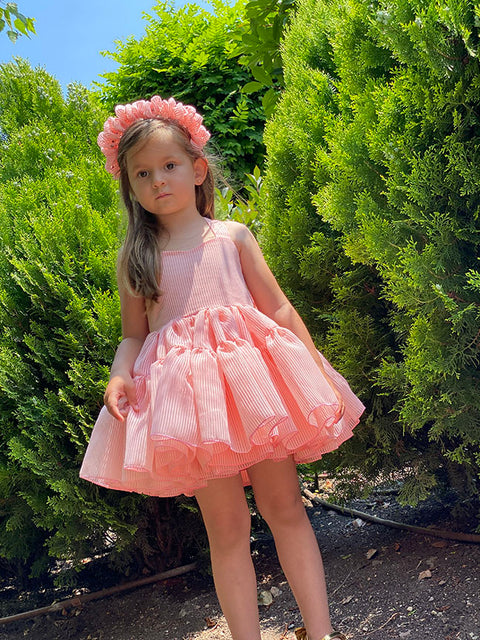 Sonata in Pink Детска рокля в розово с презрамки