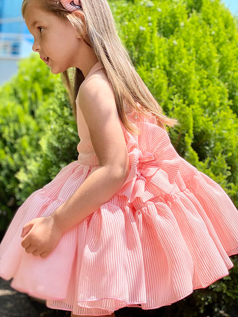 Sonata in Pink Детска рокля в розово с презрамки