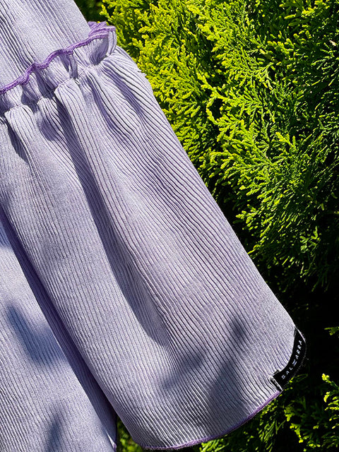 Ribelle Lilac Детска лилава рокля от рипс фризе