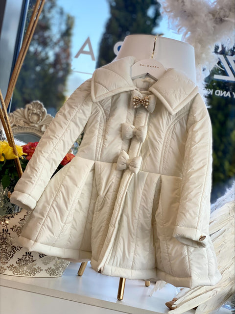 White Duvet Charm Детско бяло яке