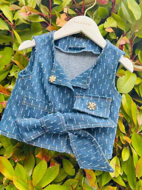 Blue Blossom Eлек от деним