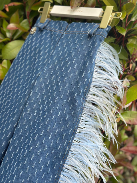 Blue Blossom Панталон от деним