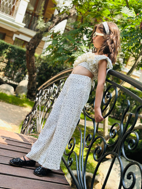 Polka Ruffle Charm Top Top with dots and romantic ruffles