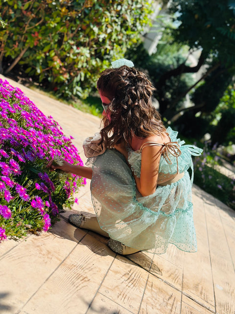 Fairy Dew Skirt Children's skirt green organza