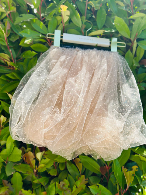 Nude Sunset Balloon Skirt Пола балон в Nude от мрежа