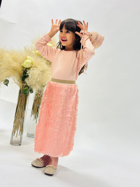 Rosé Mist Skirt Пола от пайети в розово