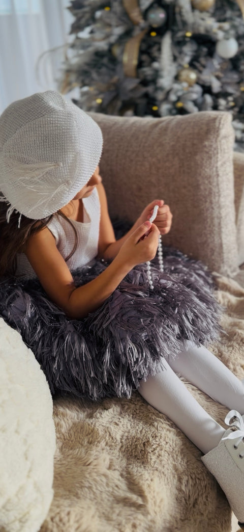 Silver Twirl skirt in gray