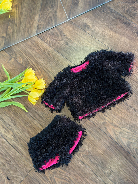 Catania Къси панталони от черни пера