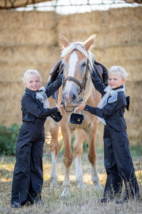 TWINKLE DOTS Черен панталон от памук с бляскави камъчета