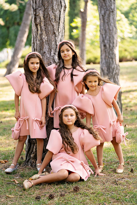 Blush Symphony Dress Children's pink neoprene dress