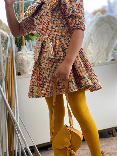 Golden Marigold Детска рокля от букле