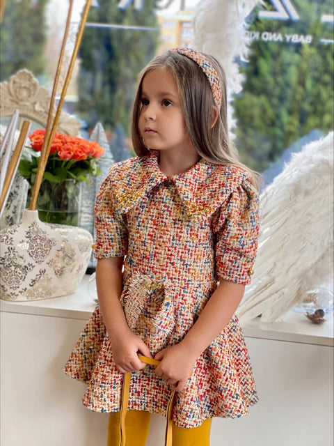 Golden Marigold Детска рокля от букле