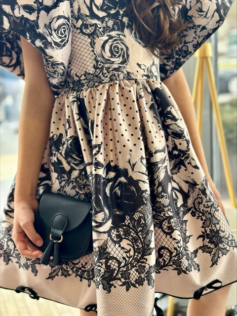 Fleur Ombre Детска рокля от сатен