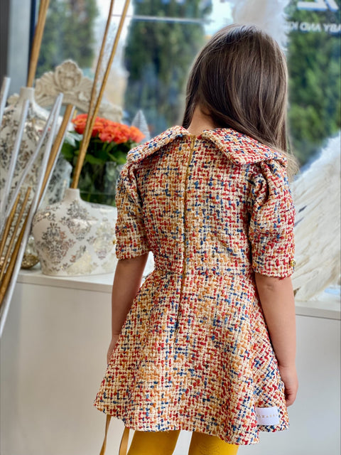 Golden Marigold Детска рокля от букле