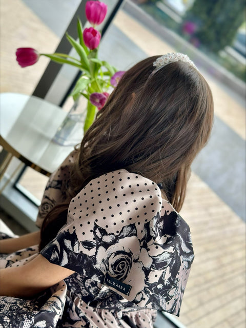 Fleur Ombre Детска рокля от сатен