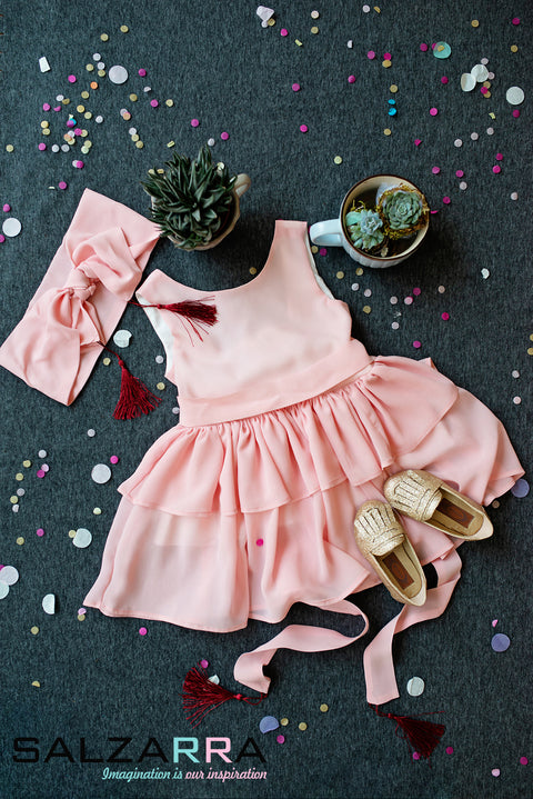 Rosena Children's pink chiffon dress