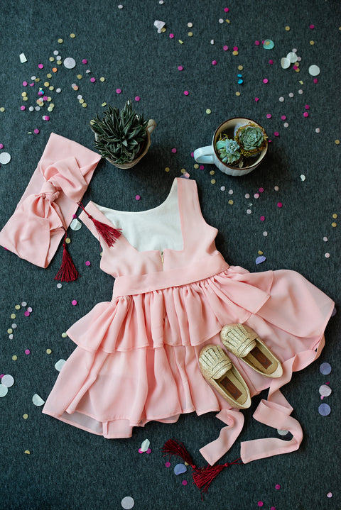 Rosena Children's pink chiffon dress