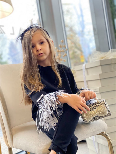 Black Mary Σετ φτερών σε μαύρο χρώμα