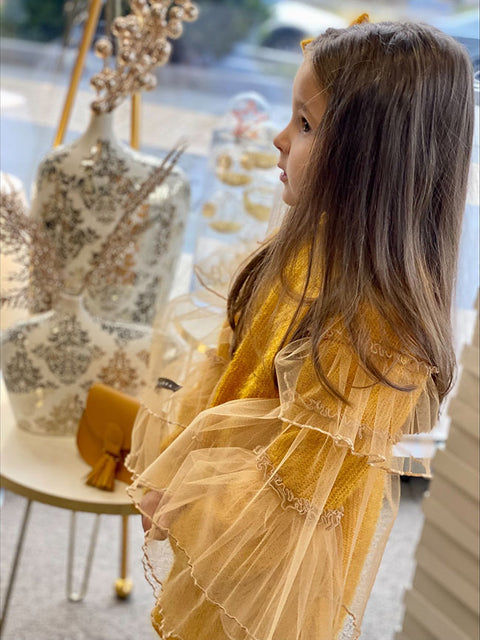 Golden Aura Tunic in mustard