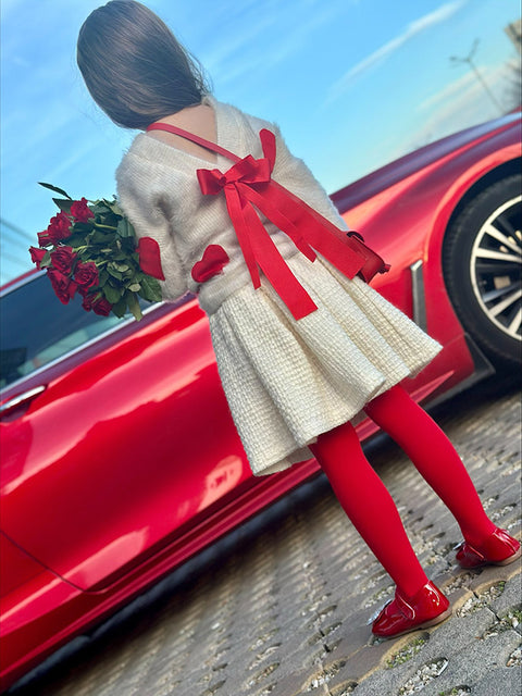 Red Tights Детски чорапогащник балетен в червено