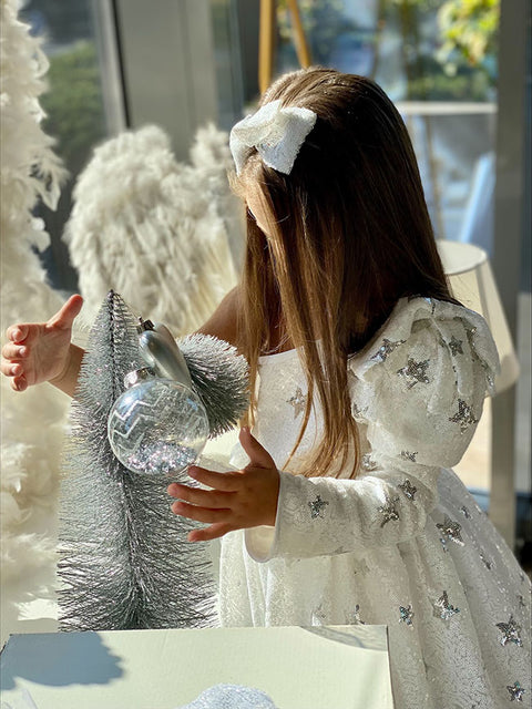 Milky Way Dream Рокля от пайети в бяло