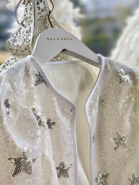 Milky Way Dream Μπολερό με πούλιες σε λευκό χρώμα