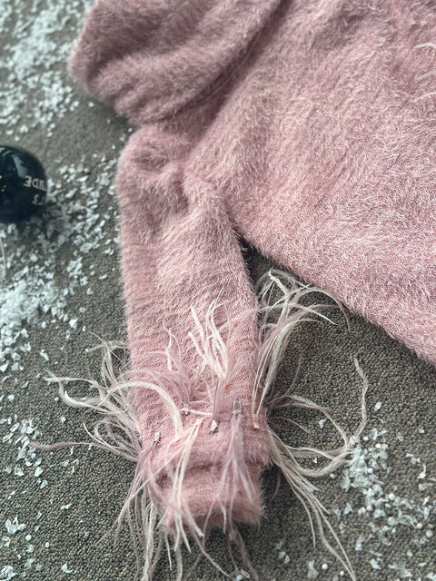 Rose Dusk Knit Tunic Dress in Rose Ash Color