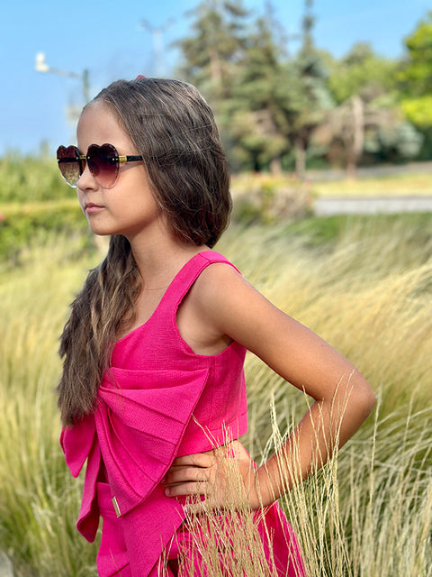 Lino Amour Σορτς φούξια