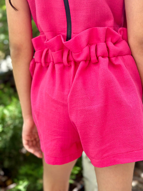 Lino Amour Σορτς φούξια