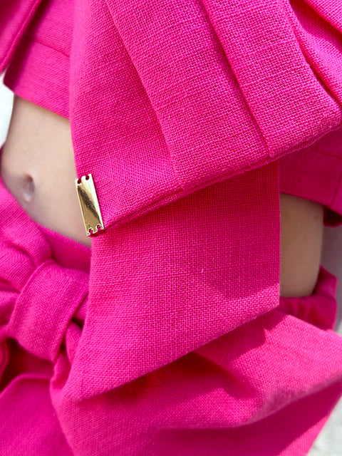 Lino Amour Σορτς φούξια